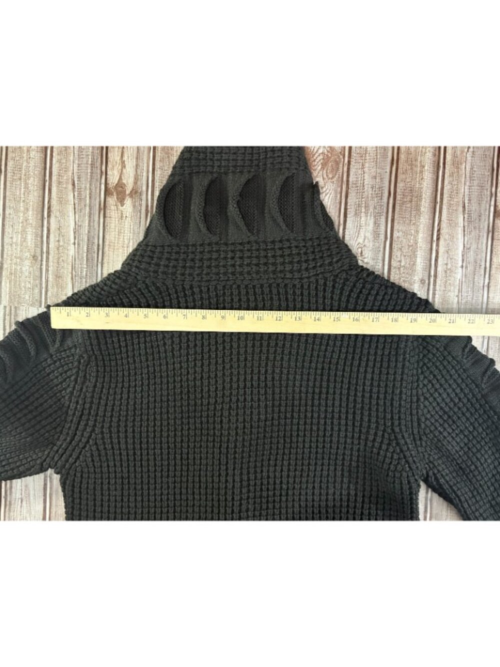 LCR Black Edition Knit Toggle Shawl Collar Cardigan sz XL color Black NWT $125 - Picture 12 of 12